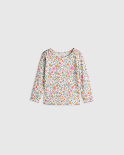 Bamboo Long Sleeve and Pant Pajama Set - 12-18M / Wildflower Dreams