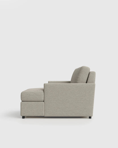Brennan Chaise Sectional in Performance Basketweave - Right Arm / Flax