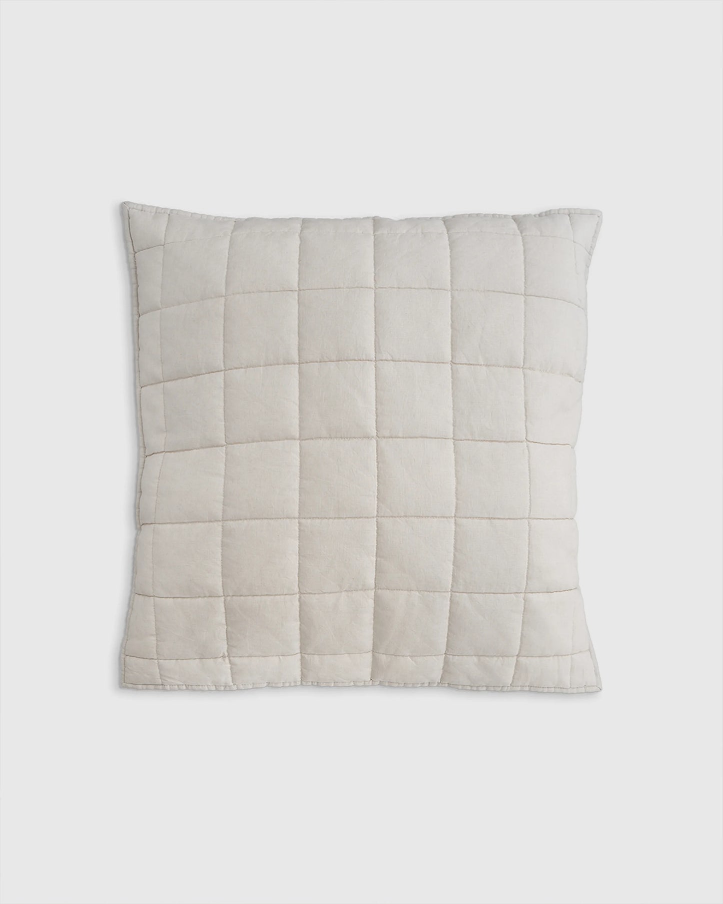 European Linen Box Quilted Euro Sham - Euro / Navy