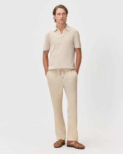 100% Organic Cotton Mesh-Stitch Sweater Polo - XS / Charcoal