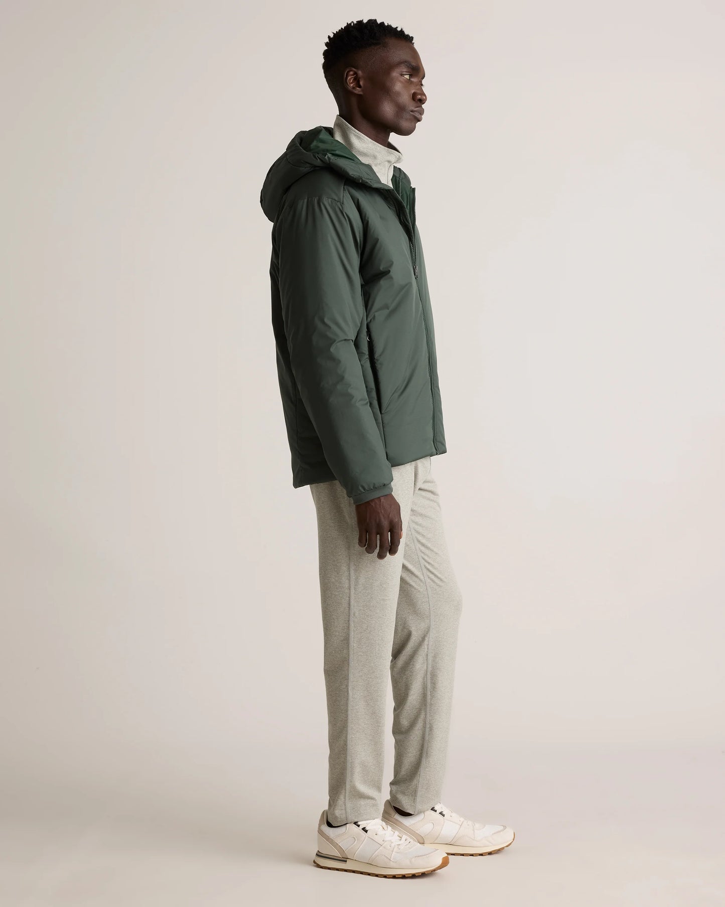 Hybrid Insulated Heavyweight Hooded Jacket - S / Verdant Pine