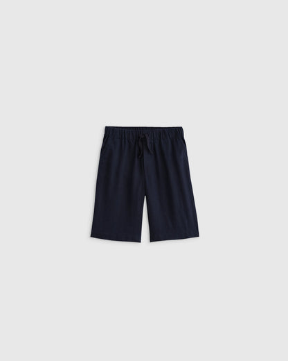 100% European Linen Pull-On Shorts - 2T / Blue Pinstripe
