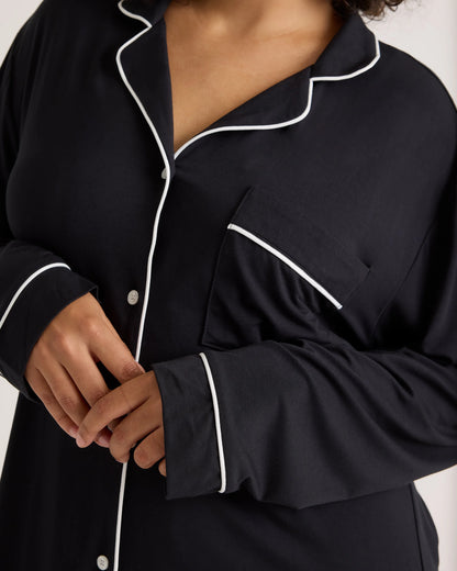Bamboo Jersey Sleep Shirt - XS / Rhubarb