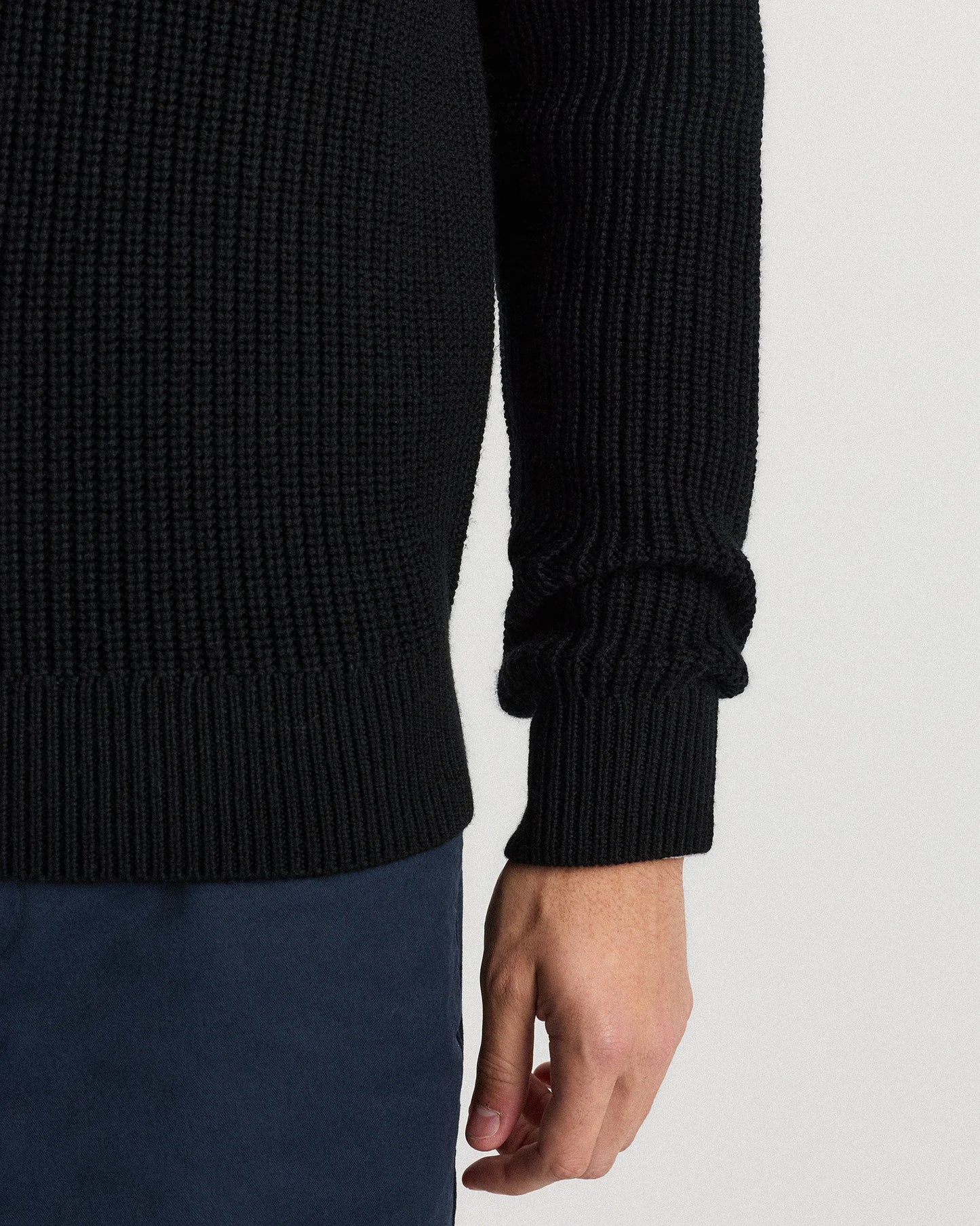 Australian Merino Wool Half Zip Sweater - S / Heather Bone