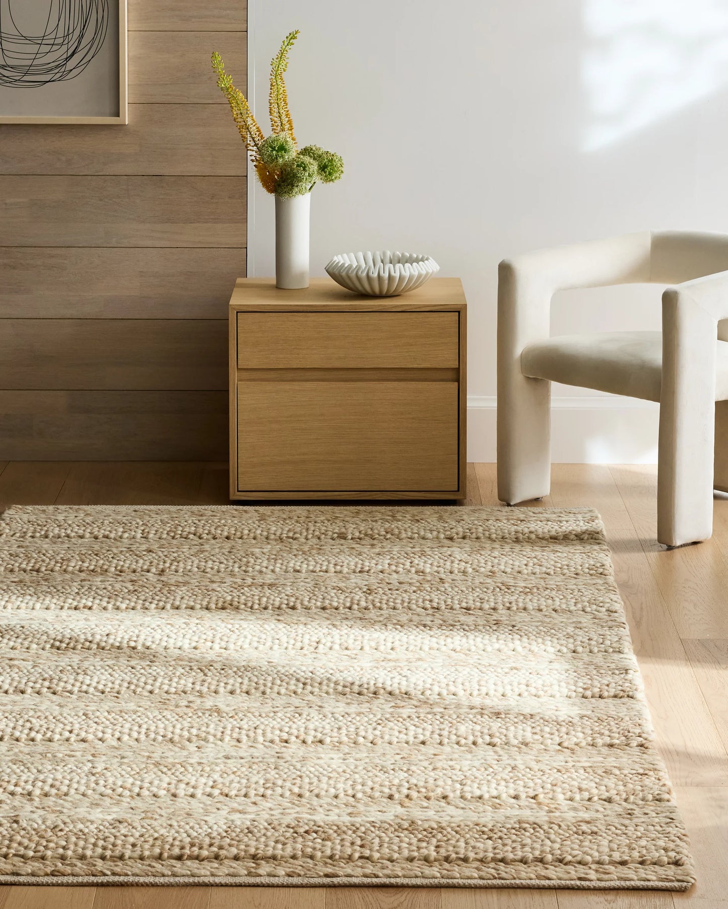 Rowan Handwoven Wool Rug - 5' x 8' / Sand