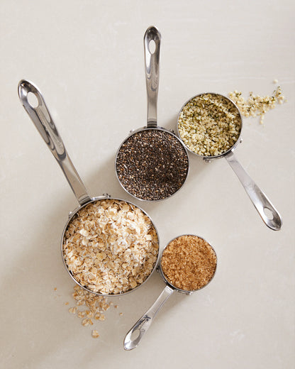 Stainless Steel Measuring Cups & Spoons Set - One Size / No Color