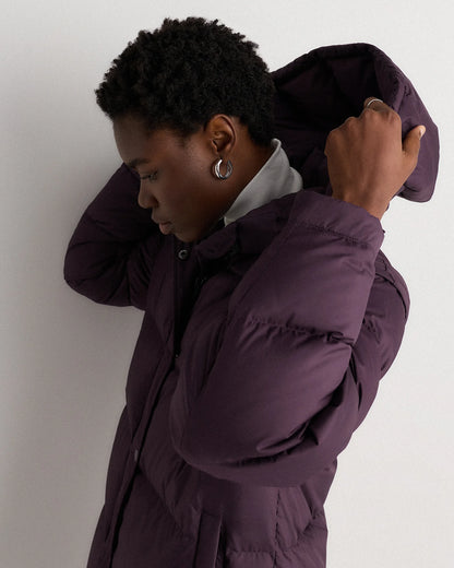 Responsible Down Long Puffer Jacket - XS / Black