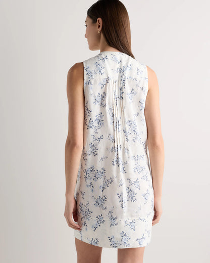 100% European Linen Sleeveless Swing Dress - XS / Classic Mini Gingham