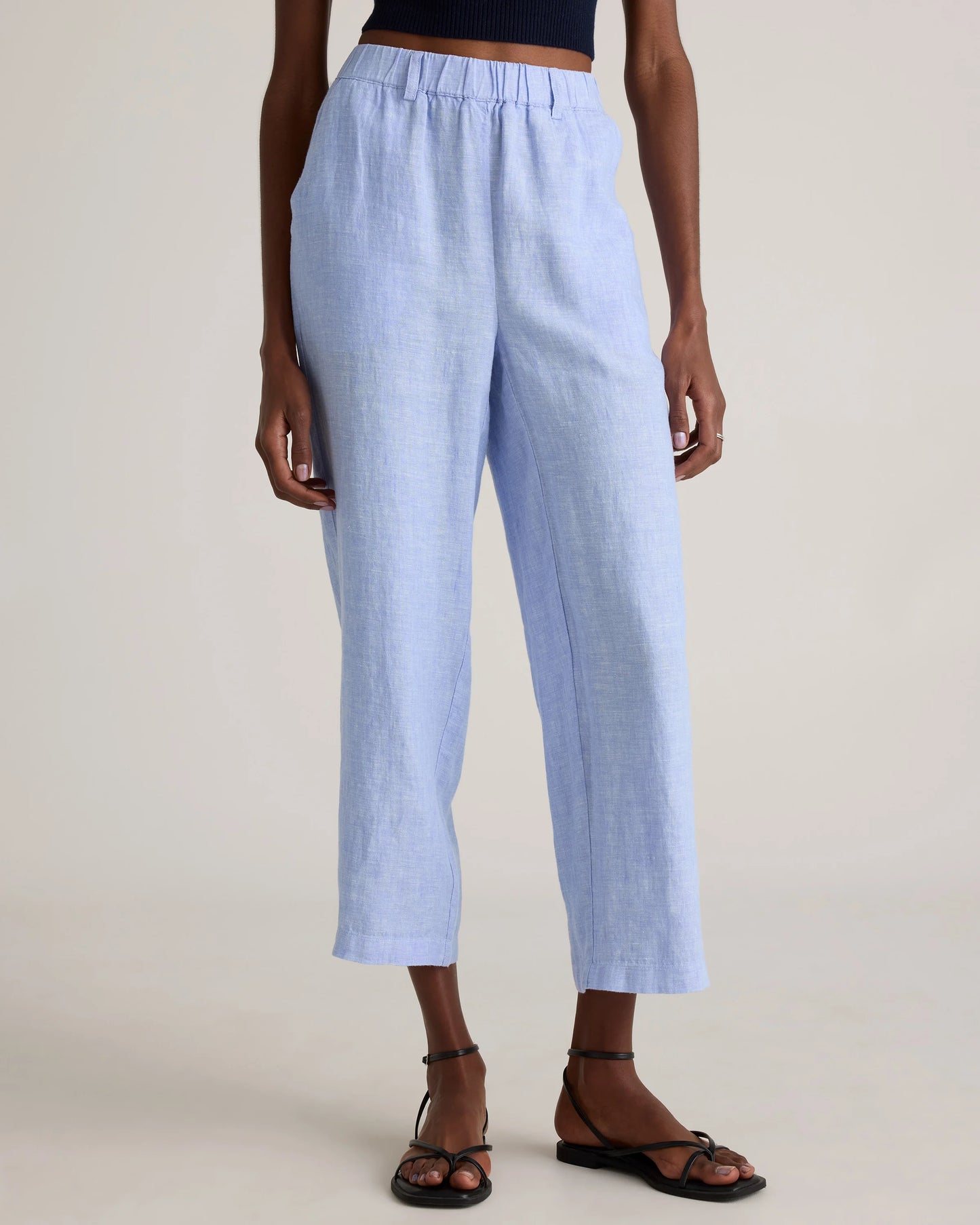 100% European Linen Pants - XS / White