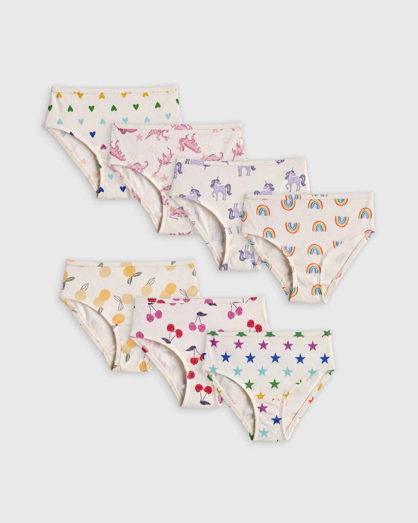 Girls 100% Organic Cotton Brief 7-Pack - 6 / Girl Multi Pack
