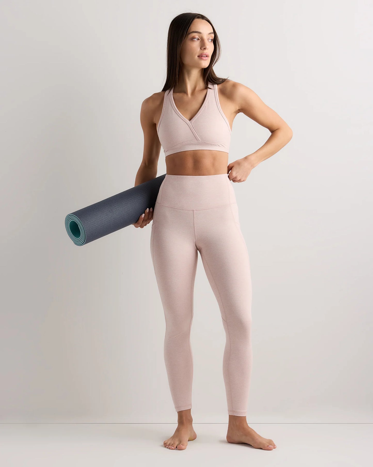 Ultra-Soft High-Rise Pocket Legging - XS / Heather Espresso