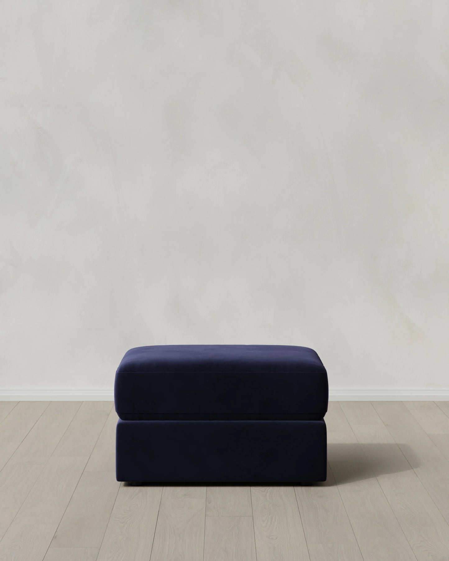 Ashford Deep Seat Ottoman in Performance Velvet - One Size / Ivory
