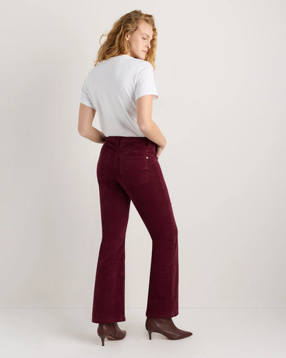 Organic Stretch Corduroy Flare Pants - 0 / Black
