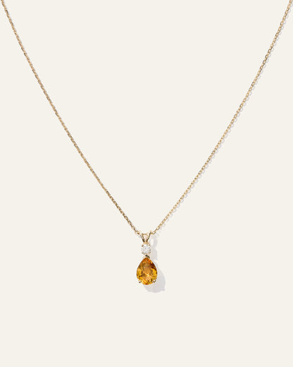 14K Gold Diamond & Semi-Precious Gemstone Drop Necklace - One Size / Yellow Gold