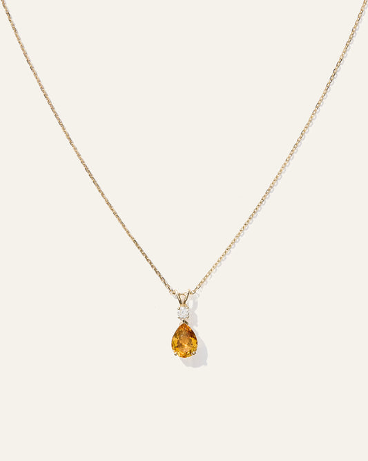 14K Gold Diamond & Semi-Precious Gemstone Drop Necklace - One Size / Yellow Gold