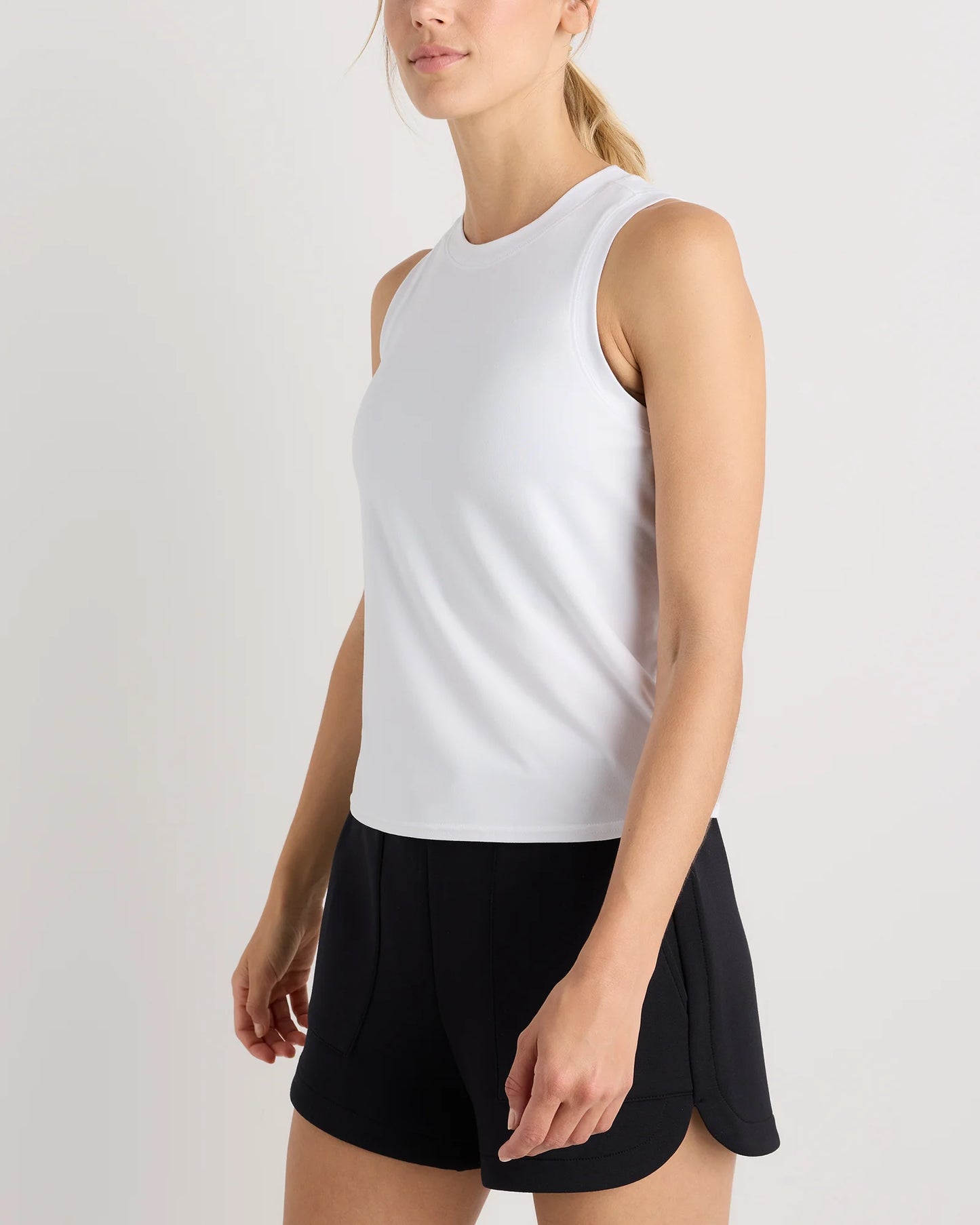 Flowknit Breeze High-Neck Tank - XS / Heather Deep Navy
