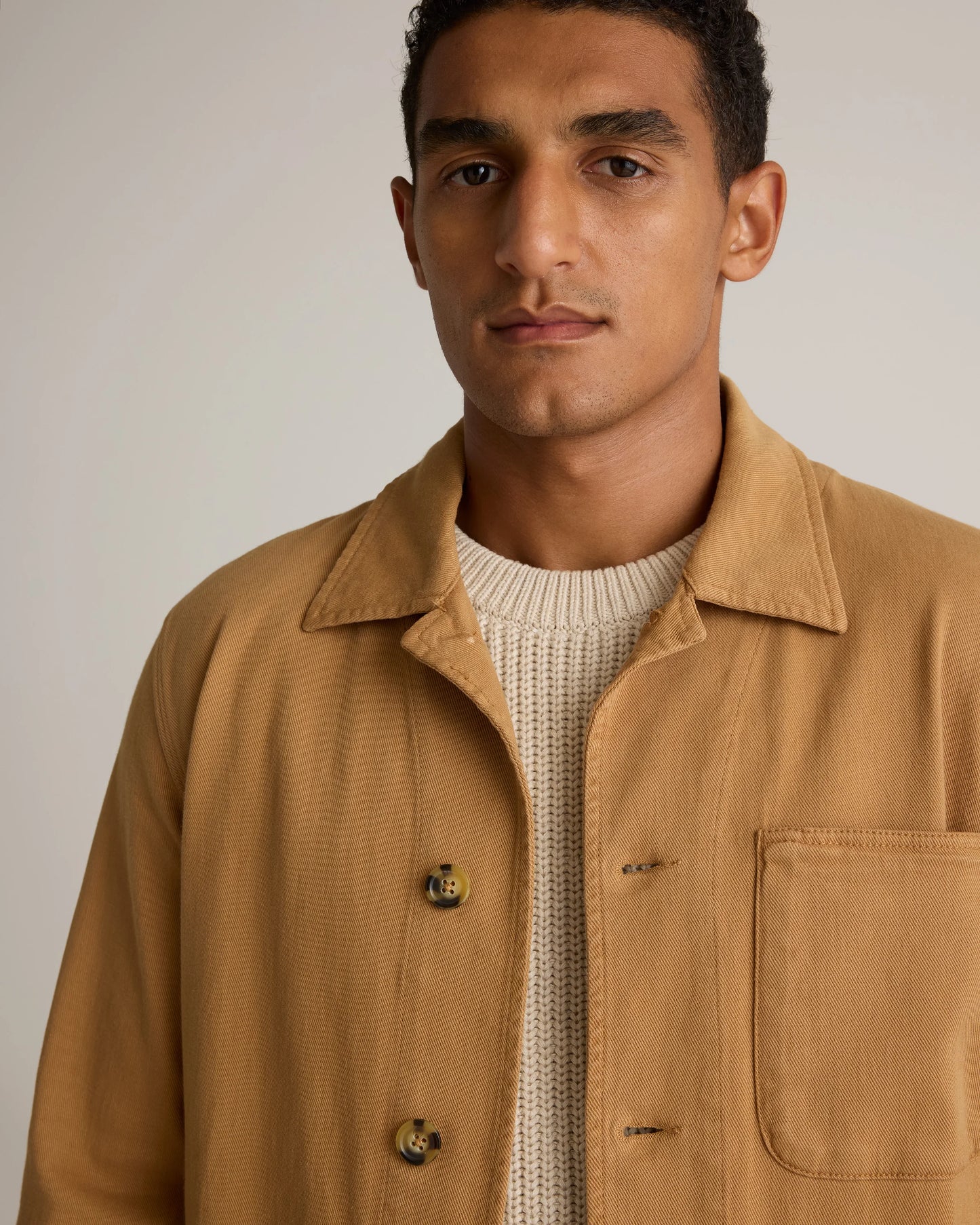 Organic Comfort Stretch Chore Jacket - XS / Vanilla