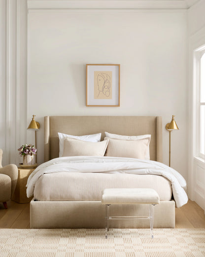 Organic Cotton Matelasse Coverlet - Twin / Dried Sage