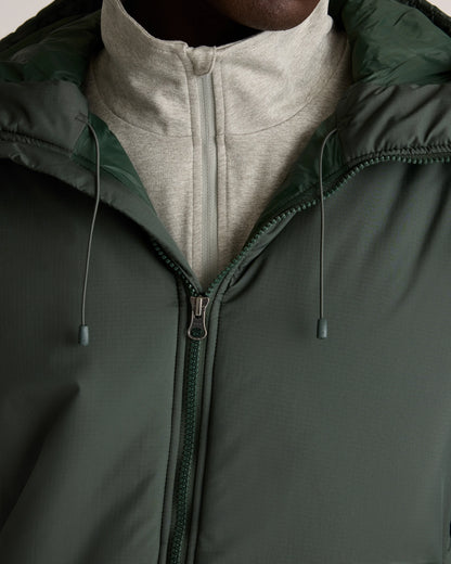 Hybrid Insulated Heavyweight Hooded Jacket - S / Verdant Pine