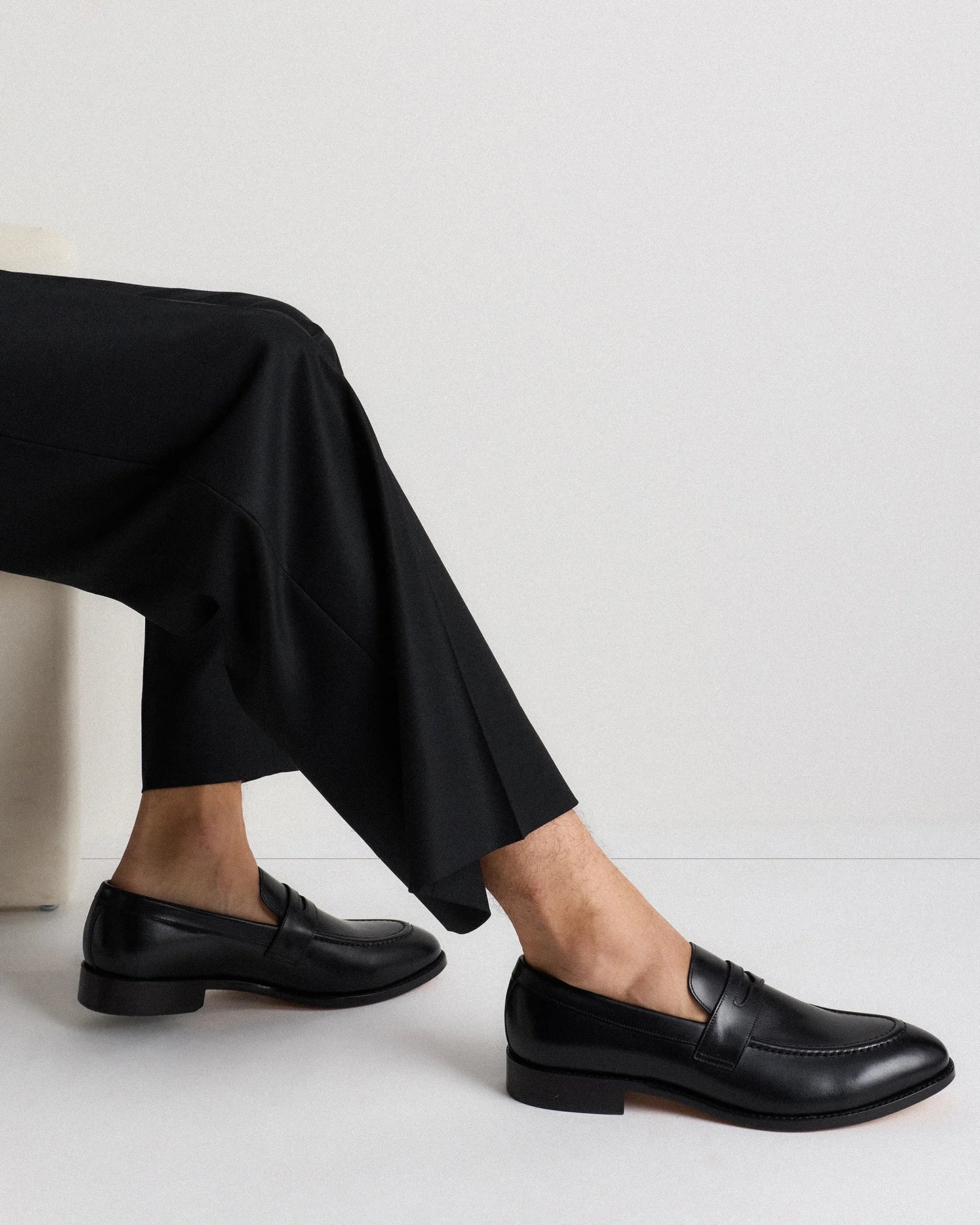 Calfskin Leather Penny Loafer - 7 / Brunette