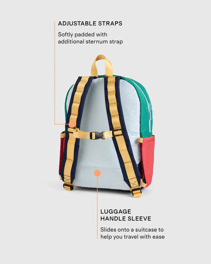 Recycled Double Pocket Backpack - One Size / Rainbow Clouds