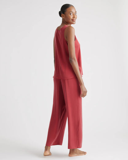 100% Washable Silk Pajama Tank - XS / Indigo