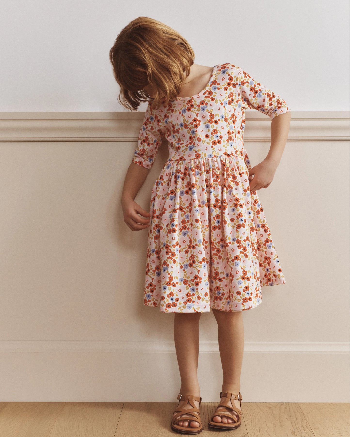 Organic Cotton Skater Dress - 6 / Sweet Cherries
