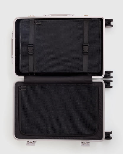 Aluminum Carry-On Suitcase - One Size / Black