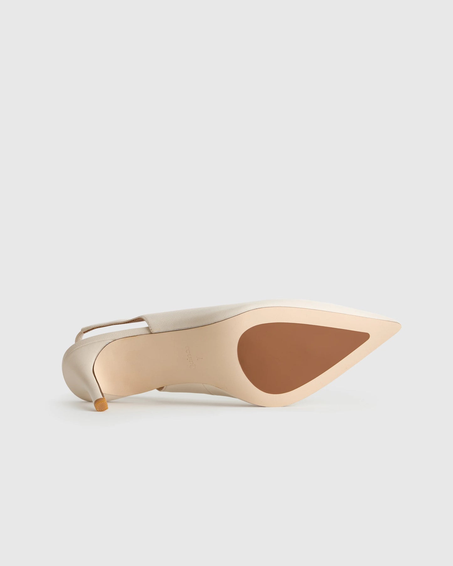 Italian Leather Slingback 75mm Heel - 5 / Black