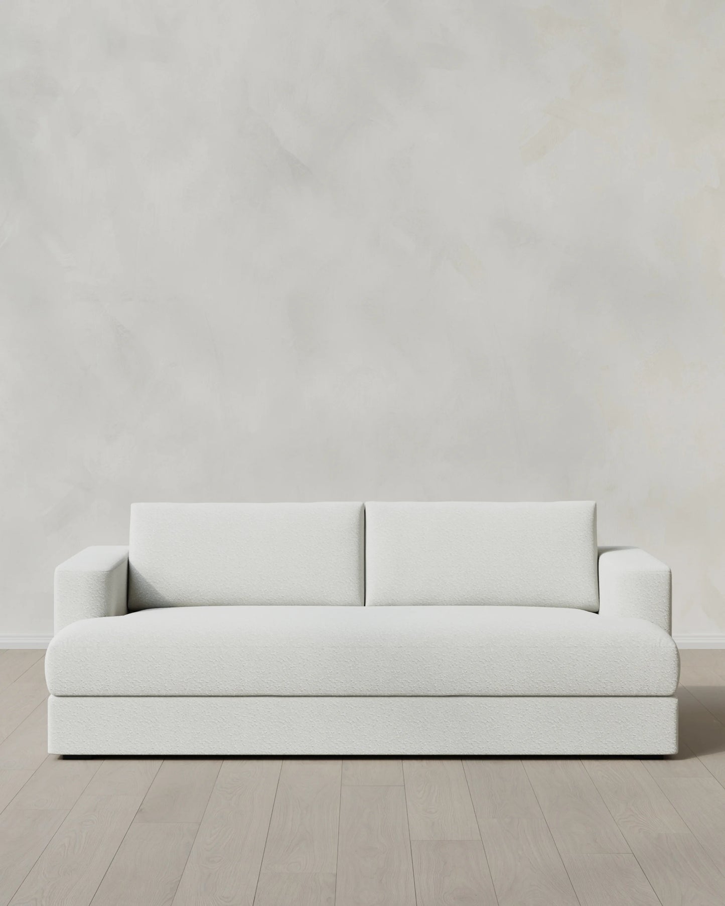 Sierra Curved Arm Sofa in Performance Boucle - 7ft / Linen