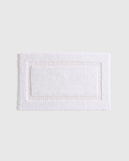 Turkish Cotton Non-Slip Bath Rug - 21"x34" / White