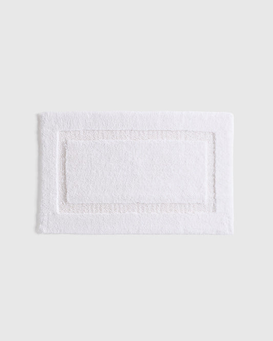 Turkish Cotton Non-Slip Bath Rug - 21"x34" / White