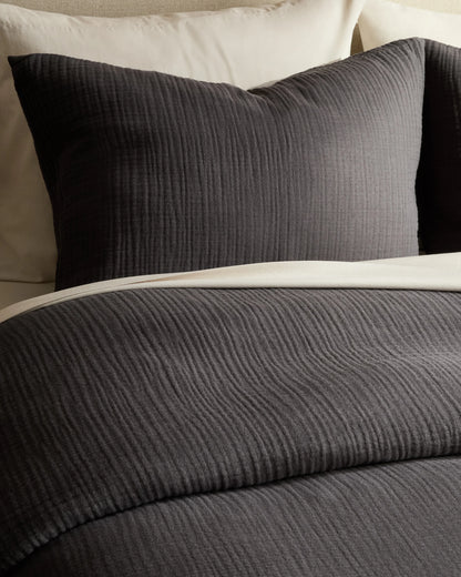 Organic Cotton Gauze Duvet Cover Set - Twin / Dried Sage