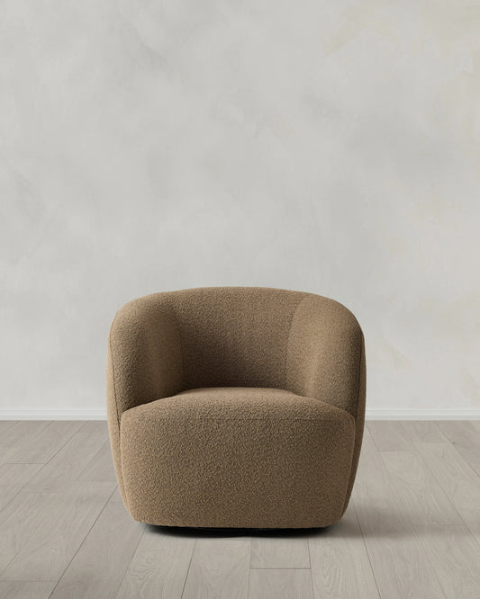 Performance Boucle Swivel Chair - One Size / Mocha Fog