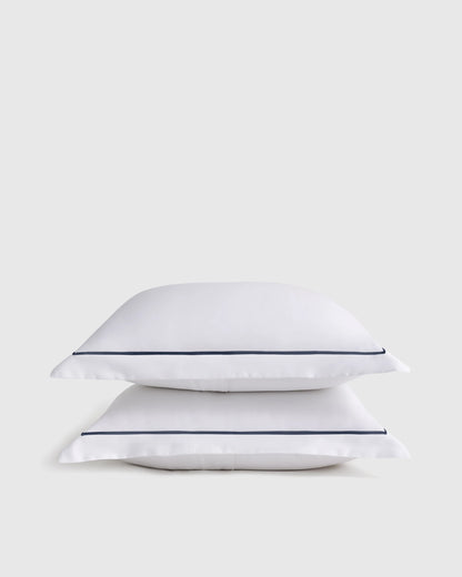 Signature Giza Cotton Sateen Sham Set - Standard / White