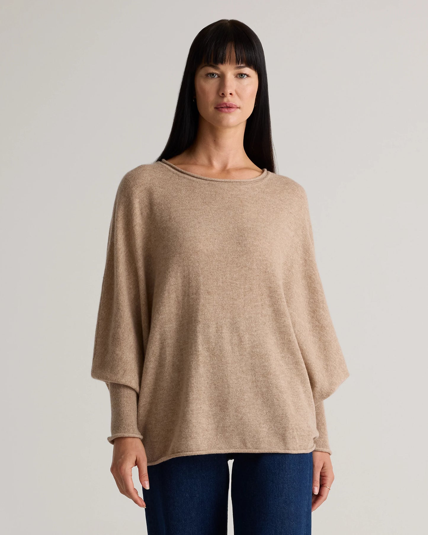 Mongolian Cashmere Batwing Sweater - S/M / Black