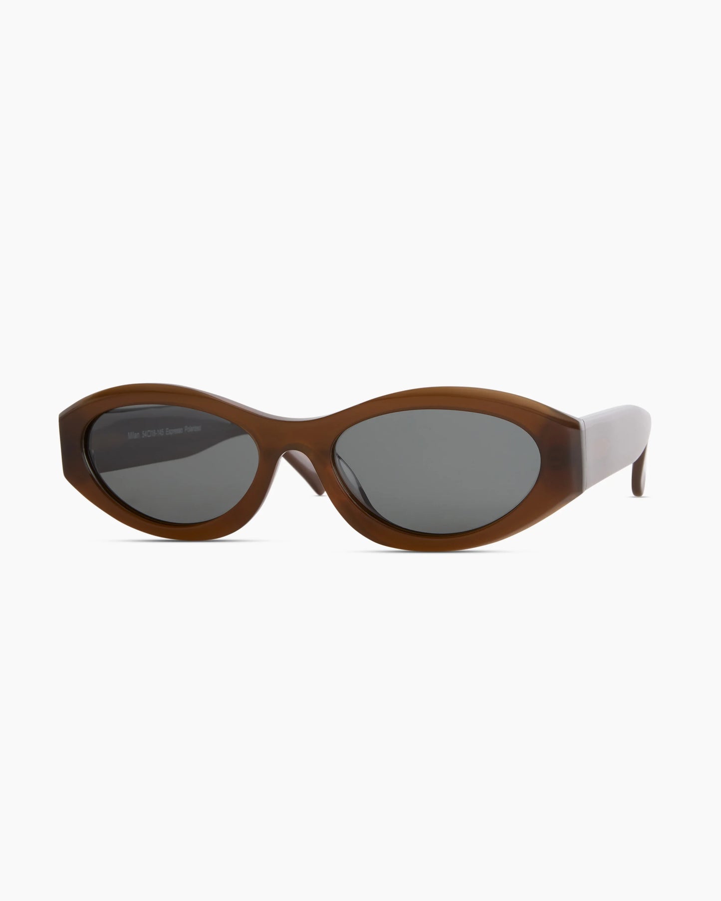 Milan Polarized Acetate Sunglasses - One Size / Black with Grey lens