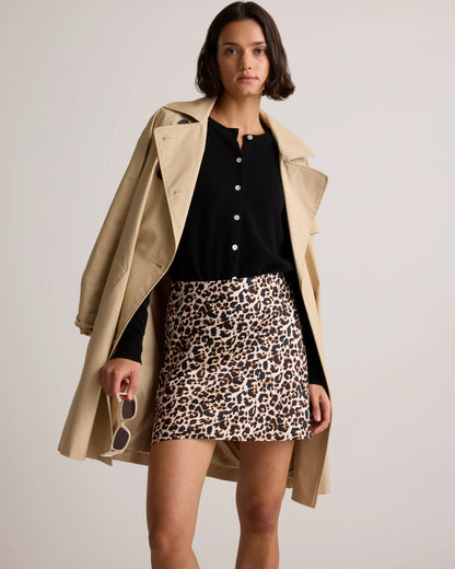 100% Washable Silk Mini Skirt - XS / Champagne