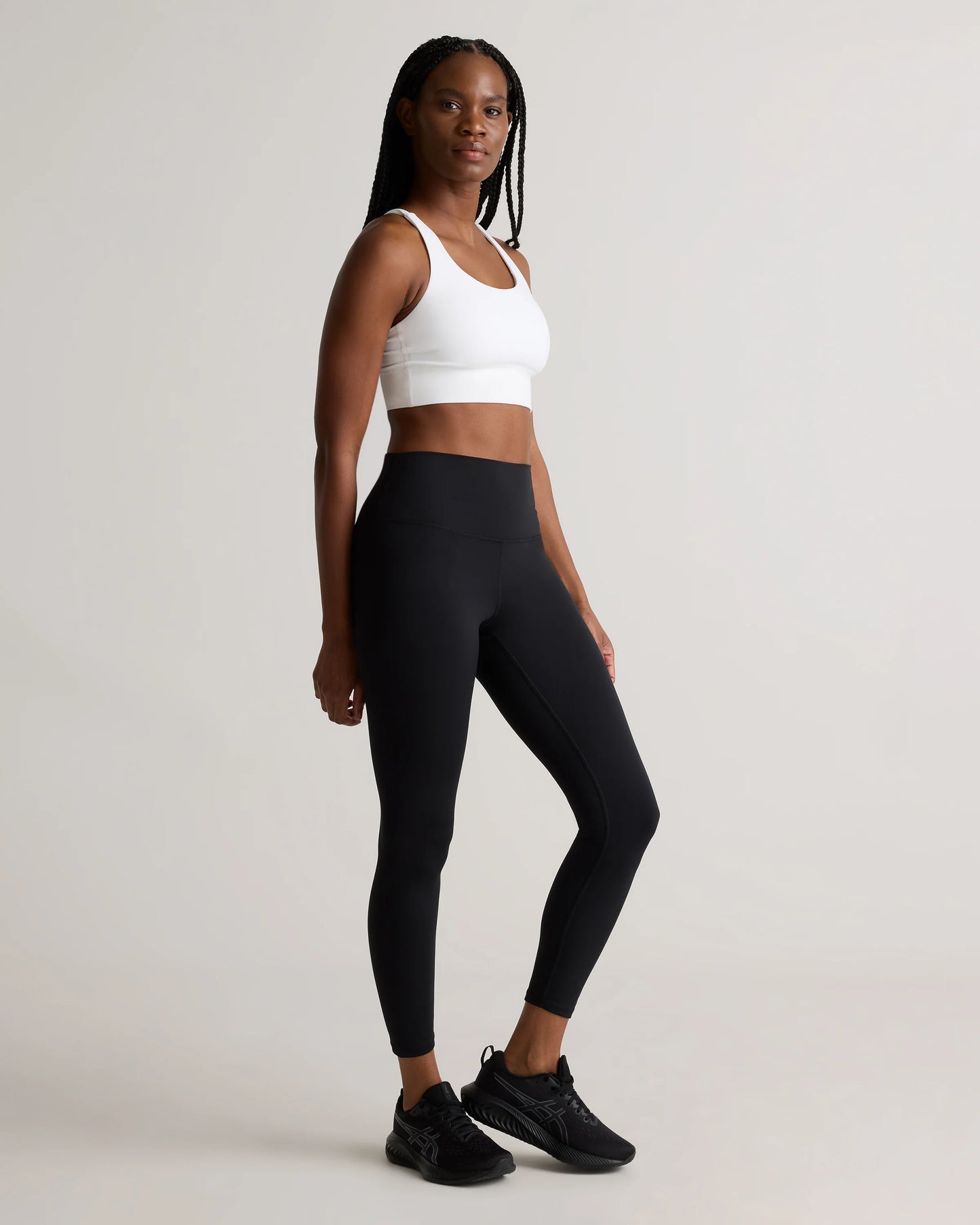 Power-Up Long Line Strappy Sports Bra - XS / Classic White