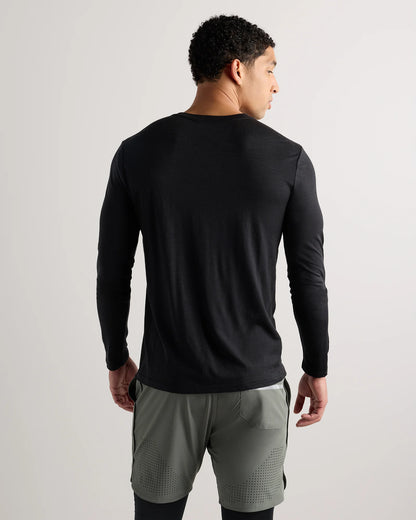 100% Merino Wool All-Season Long Sleeve Base Layer Tee - XS / Off-White