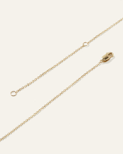 14k Gold Natural Diamond Solitaire Necklace - One Size / Yellow Gold