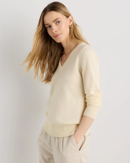 Mongolian Cashmere V-Neck Sweater - XS / Rich Burgundy