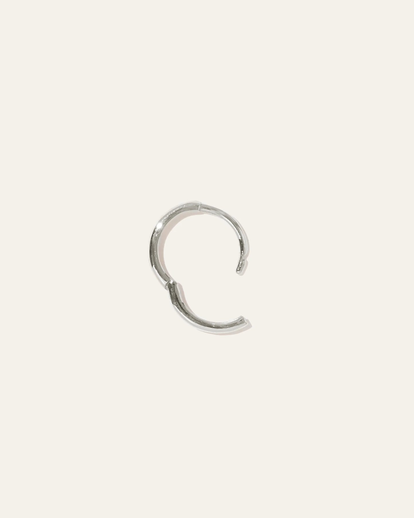 14K Gold Second Piercing Tiny Huggie - Single - One Size / Yellow Gold