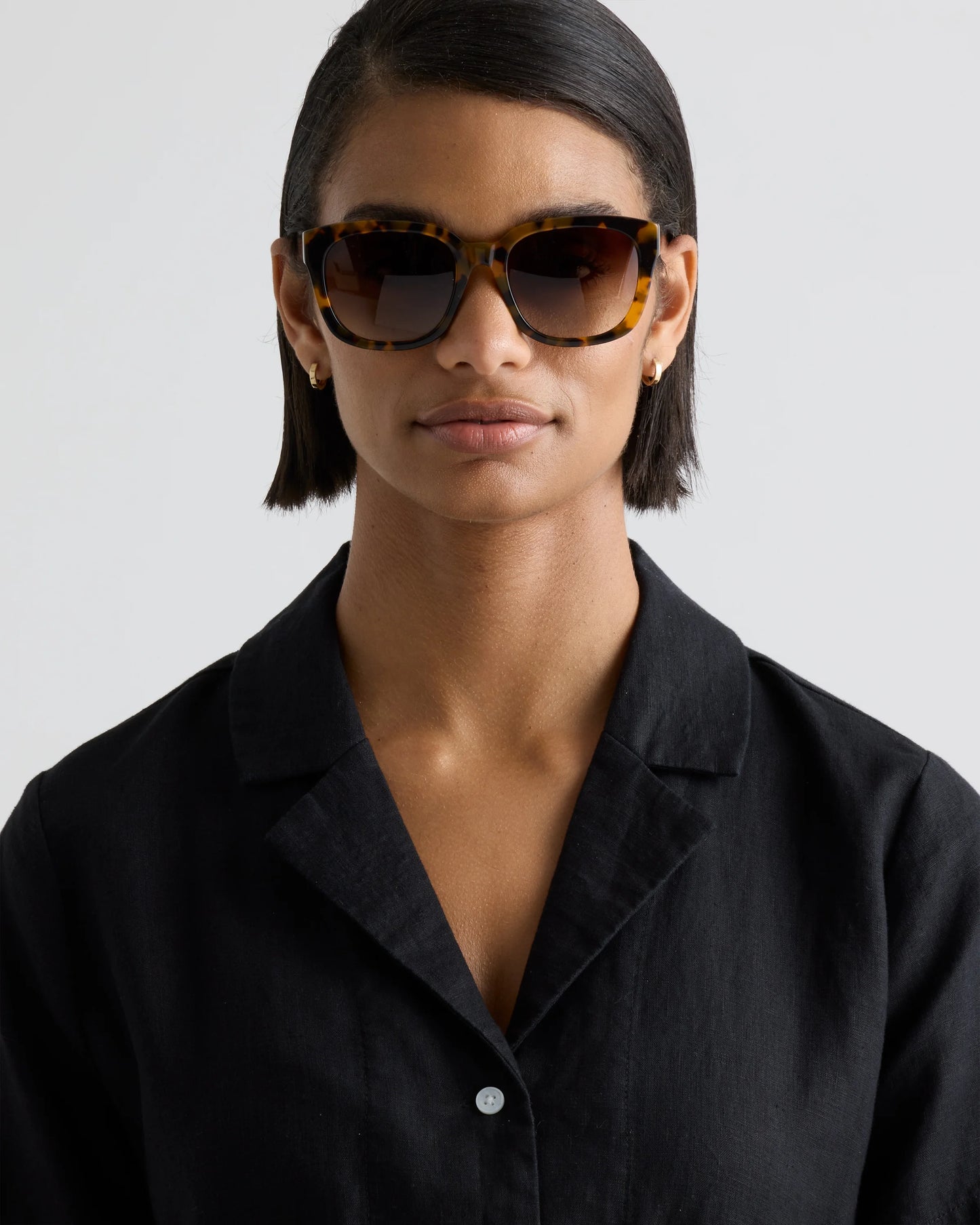 Barcelona Polarized Acetate Sunglasses - One Size / Tortoise with Brown Gradient lens
