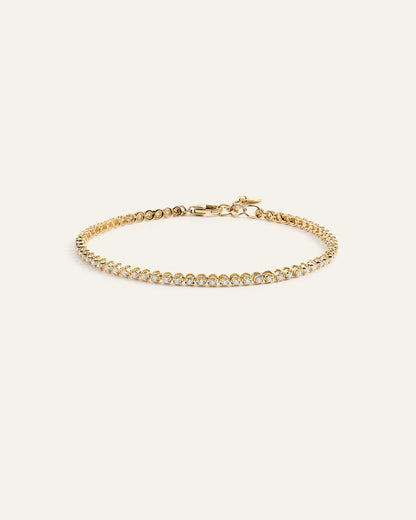 14K Gold Diamond Petite Tennis Bracelet - 1ctw - One Size / Yellow Gold