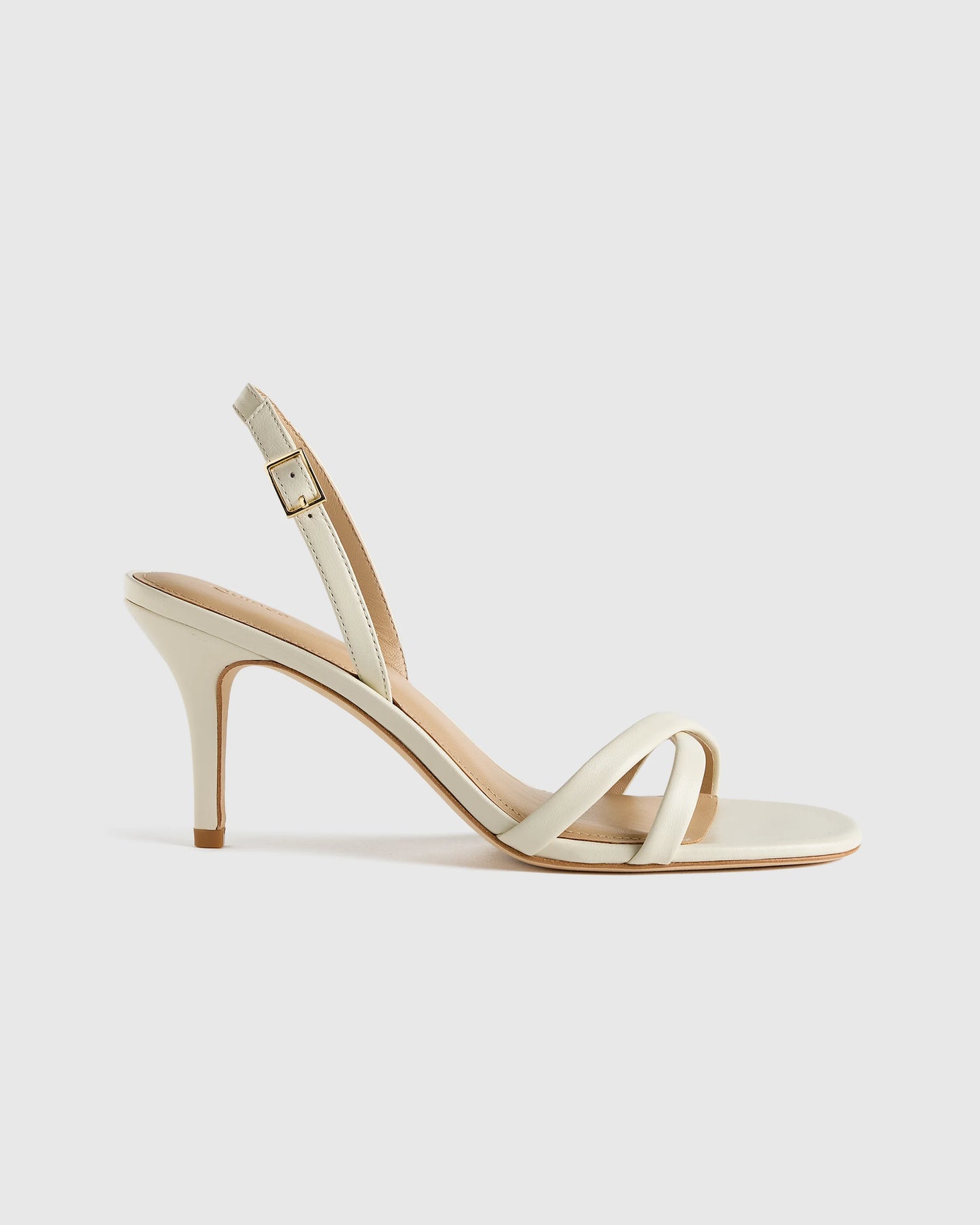 Italian Leather 75mm Slingback Heeled Sandal - 5 / Black