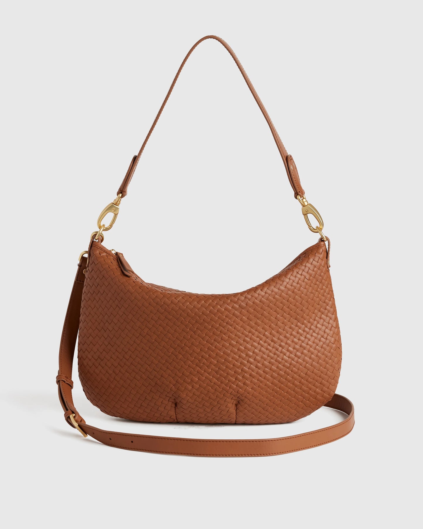 Sloane Handwoven Shoulder Bag - One Size / Cognac