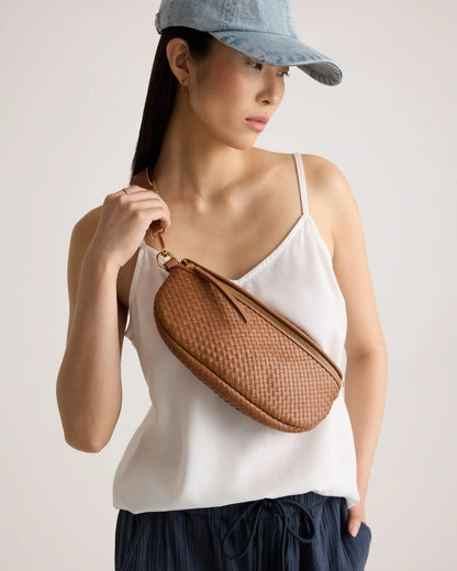 Sloane Handwoven Sling Bag - One Size / Taupe