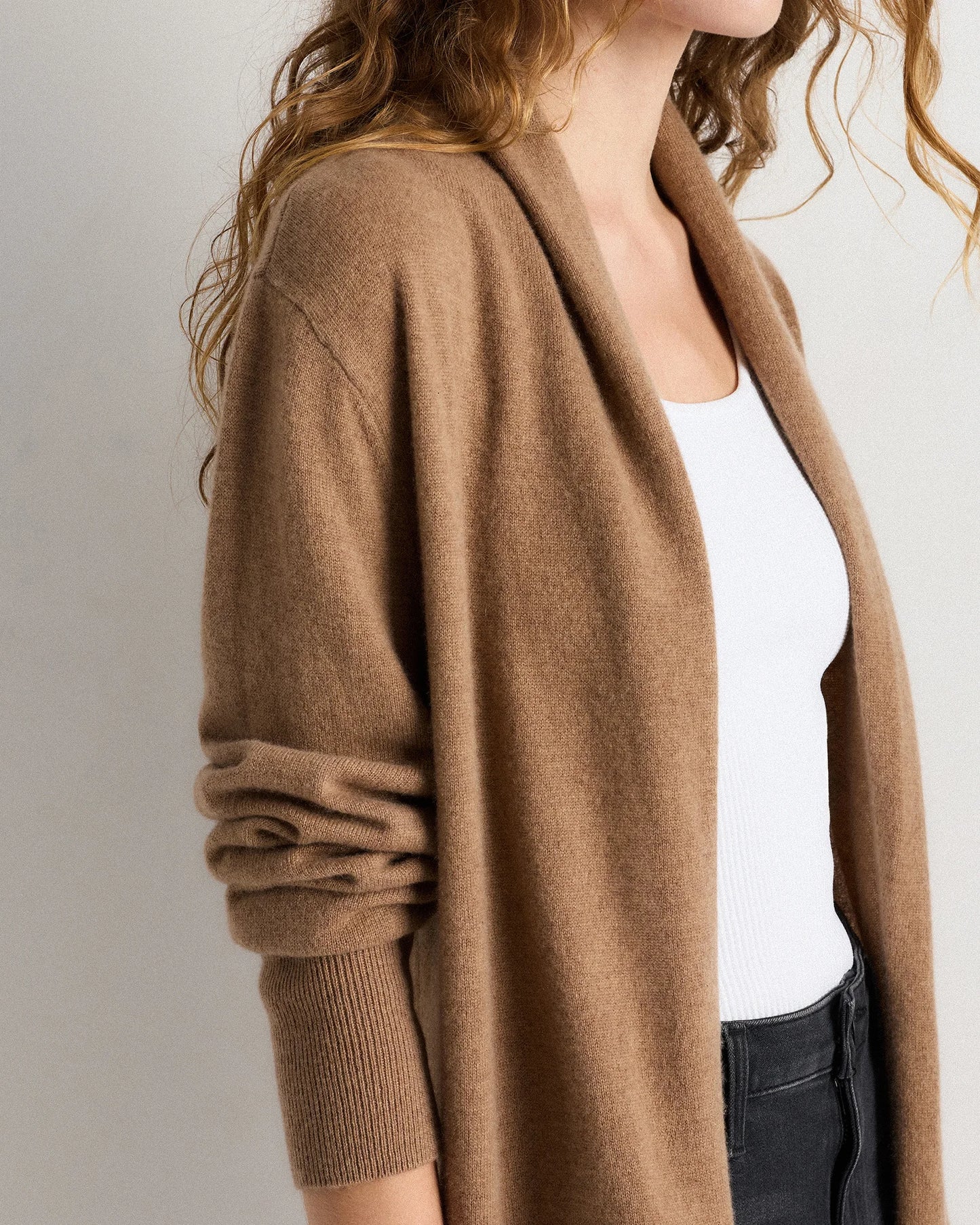 Mongolian Cashmere Duster Cardigan Sweater - XS / Oatmeal