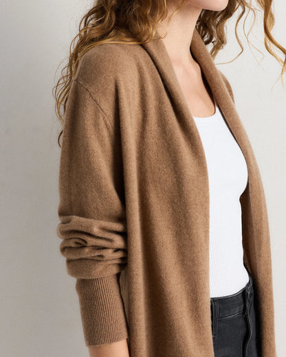 Mongolian Cashmere Duster Cardigan Sweater - XS / Oatmeal